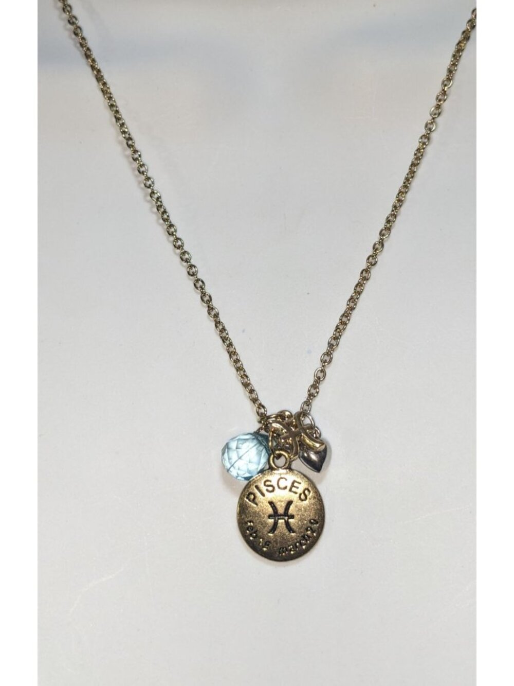 Pisces Zodiac Charm Pendant Coquette Celestial Zodiac Pisces Charm Necklace
